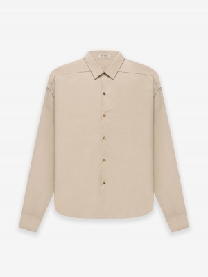 Fear Of God Button Front Shirt Beige | FOG-SN593331