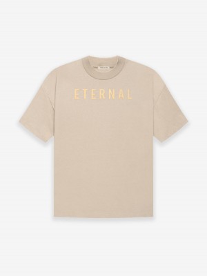 Fear Of God Cotone Ss T-shirt Beige | FOG-SN593354