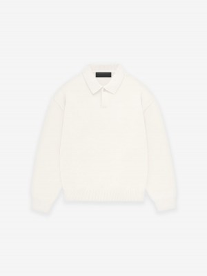 Fear Of God Essentials Knit Polo Bianche | FOG-SN593818