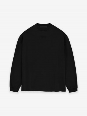 Fear Of God Essentials Ls Tee Nere | FOG-SN593545