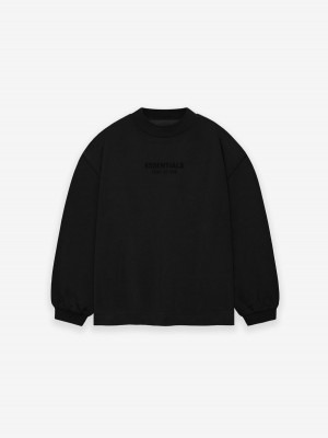 Fear Of God Essentials Ls Tee Nere | FOG-SN593790