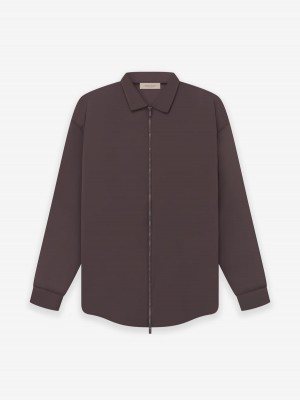 Fear Of God Filled Nylon Shirt Jacket Viola | FOG-SN593607