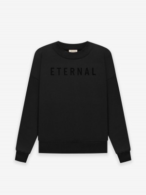 Fear Of God Fleece Crewneck Nere | FOG-SN593339