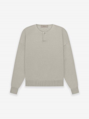 Fear Of God Knit Ls Henley Grigie | FOG-SN593654