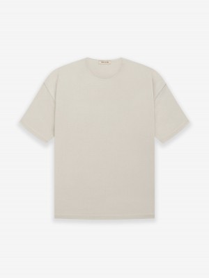 Fear Of God Lana Vergine Crepe Tee Beige | FOG-SN593284