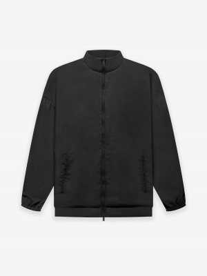 Fear Of God Lana Vergine Nylon Pista Jacket Nere | FOG-SN593420