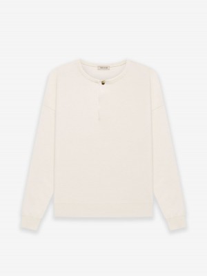 Fear Of God Leggere Merino Henley Crema | FOG-SN593481