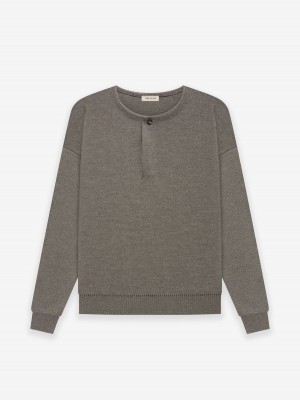 Fear Of God Leggere Merino Henley Grigie | FOG-SN593484