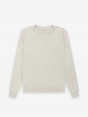 Fear Of God Merino Knit Crewneck Beige | FOG-SN593488