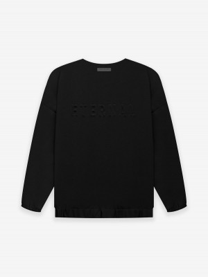 Fear Of God Viscose Tricot Crewneck Nere | FOG-SN593325