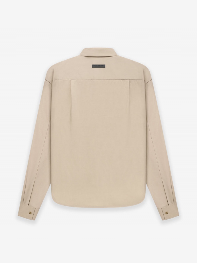 Fear Of God Button Front Shirt Beige | FOG-SN593331