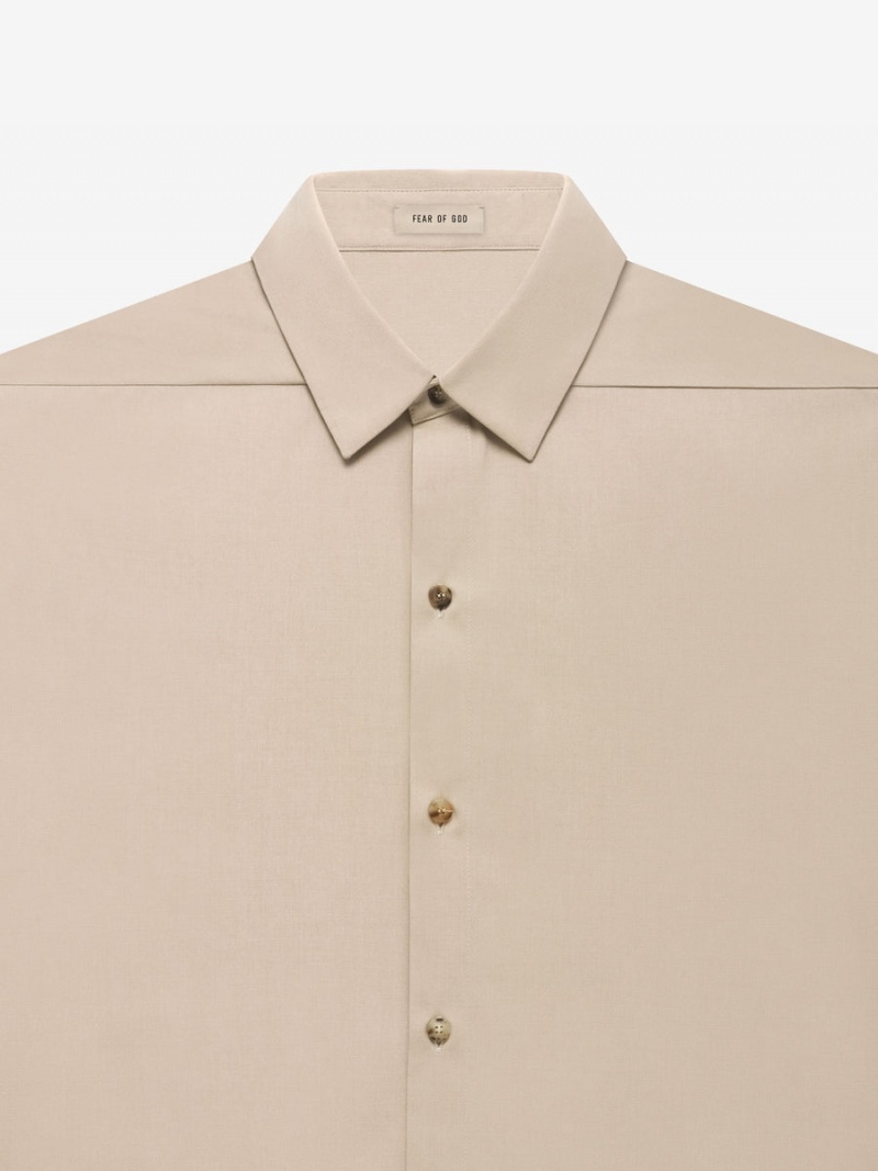 Fear Of God Button Front Shirt Beige | FOG-SN593331