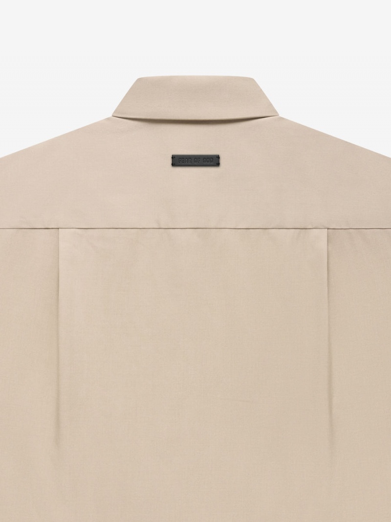 Fear Of God Button Front Shirt Beige | FOG-SN593331