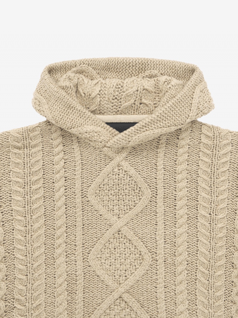 Fear Of God Cable Knit Hoodie Oro | FOG-SN593793