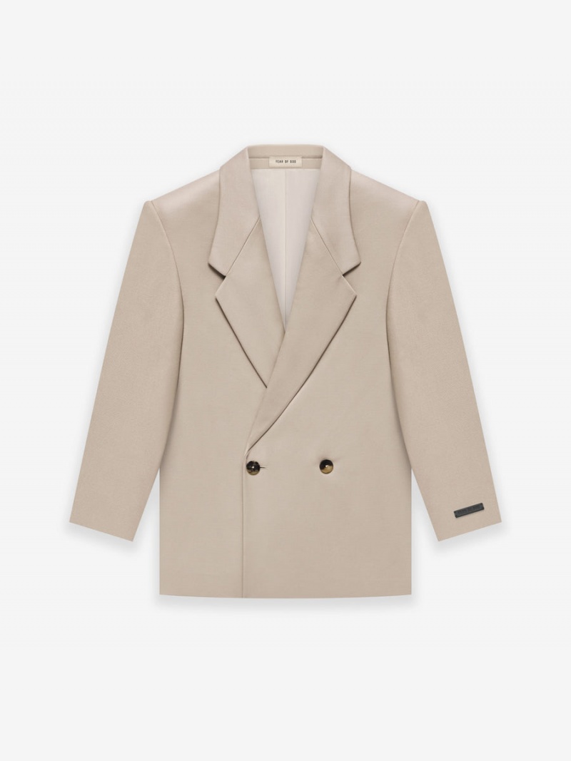 Fear Of God Cav Twill Suit Jacket Beige | FOG-SN593365