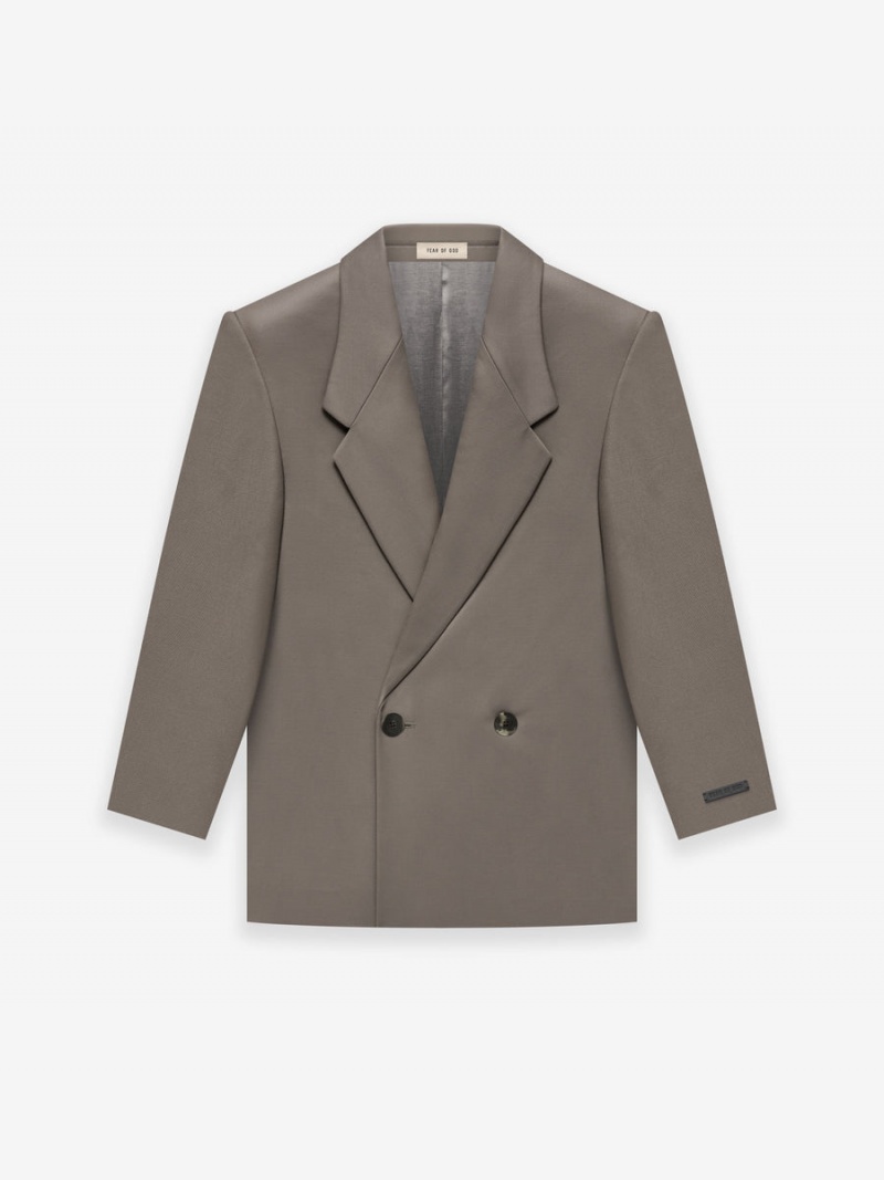 Fear Of God Cav Twill Suit Jacket Grigie | FOG-SN593368