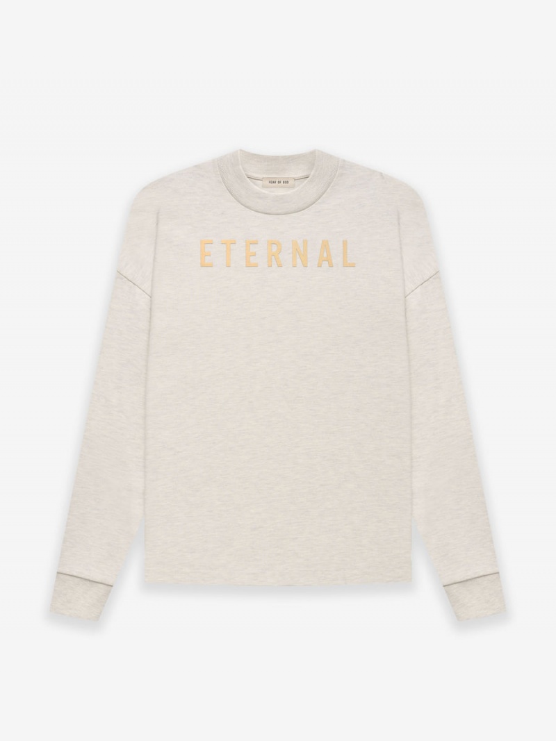 Fear Of God Cotone Ls T-shirt Beige | FOG-SN593334