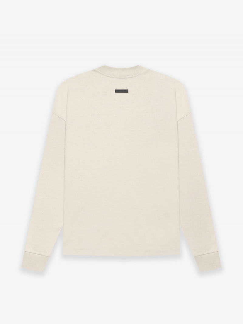 Fear Of God Cotone Ls T-shirt Beige | FOG-SN593347