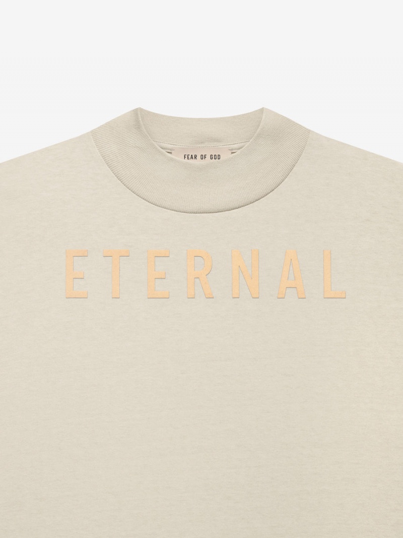 Fear Of God Cotone Ls T-shirt Beige | FOG-SN593347