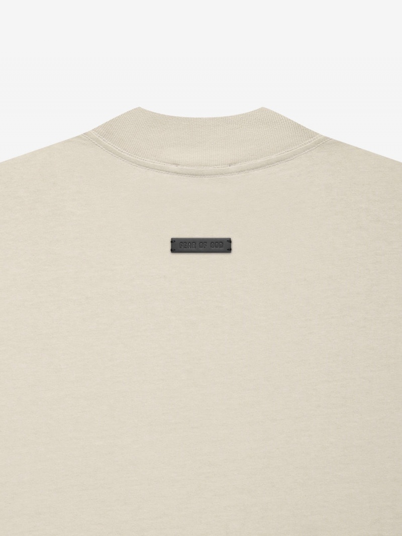 Fear Of God Cotone Ls T-shirt Beige | FOG-SN593347