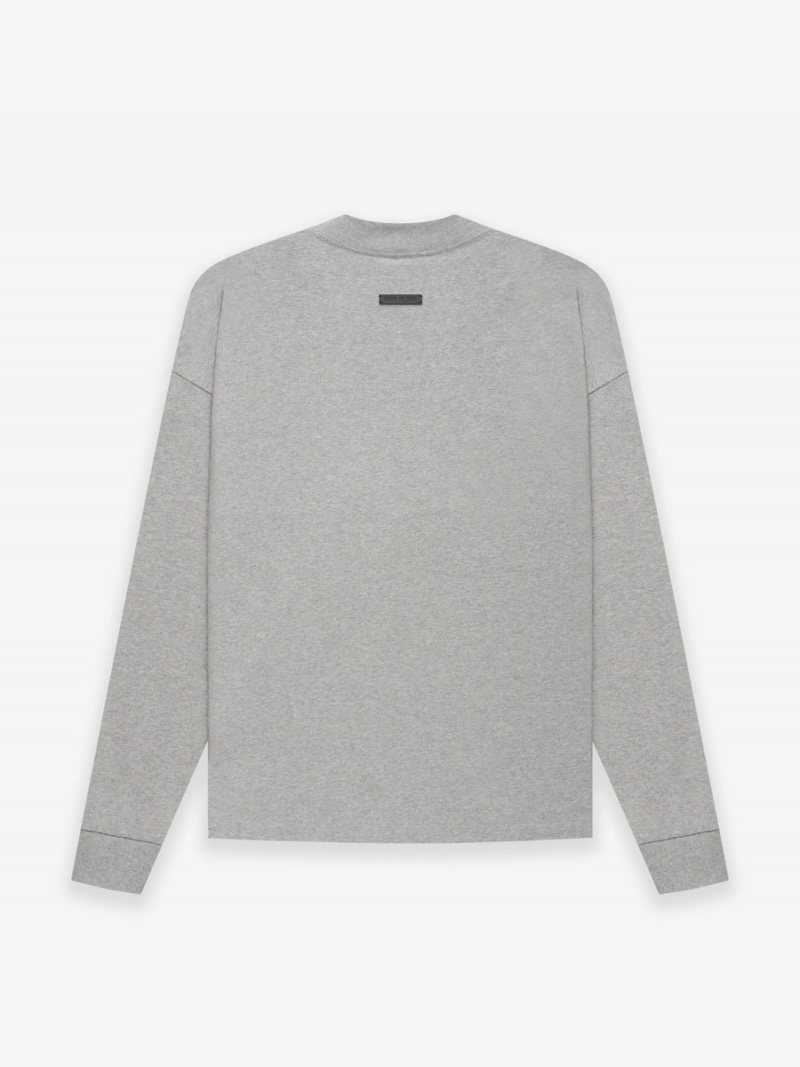 Fear Of God Cotone Ls T-shirt Grigie | FOG-SN593309