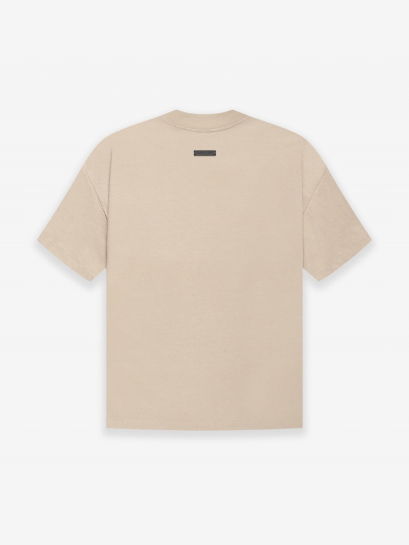 Fear Of God Cotone Ss T-shirt Beige | FOG-SN593354