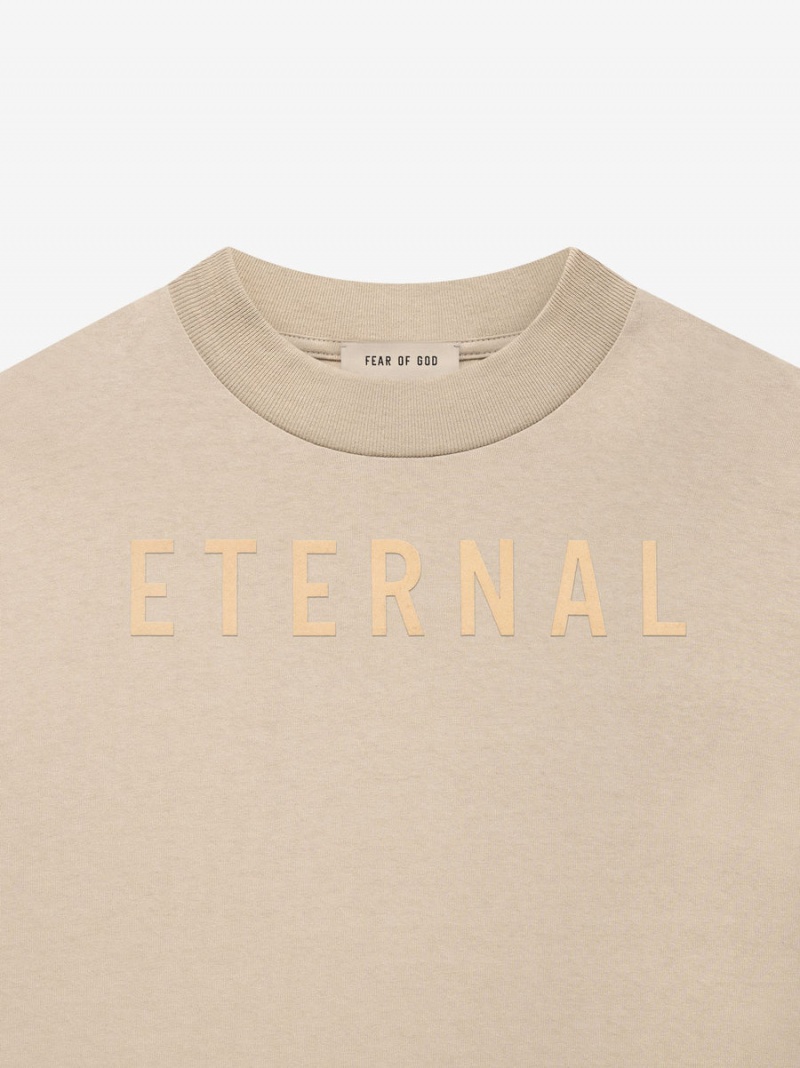 Fear Of God Cotone Ss T-shirt Beige | FOG-SN593354