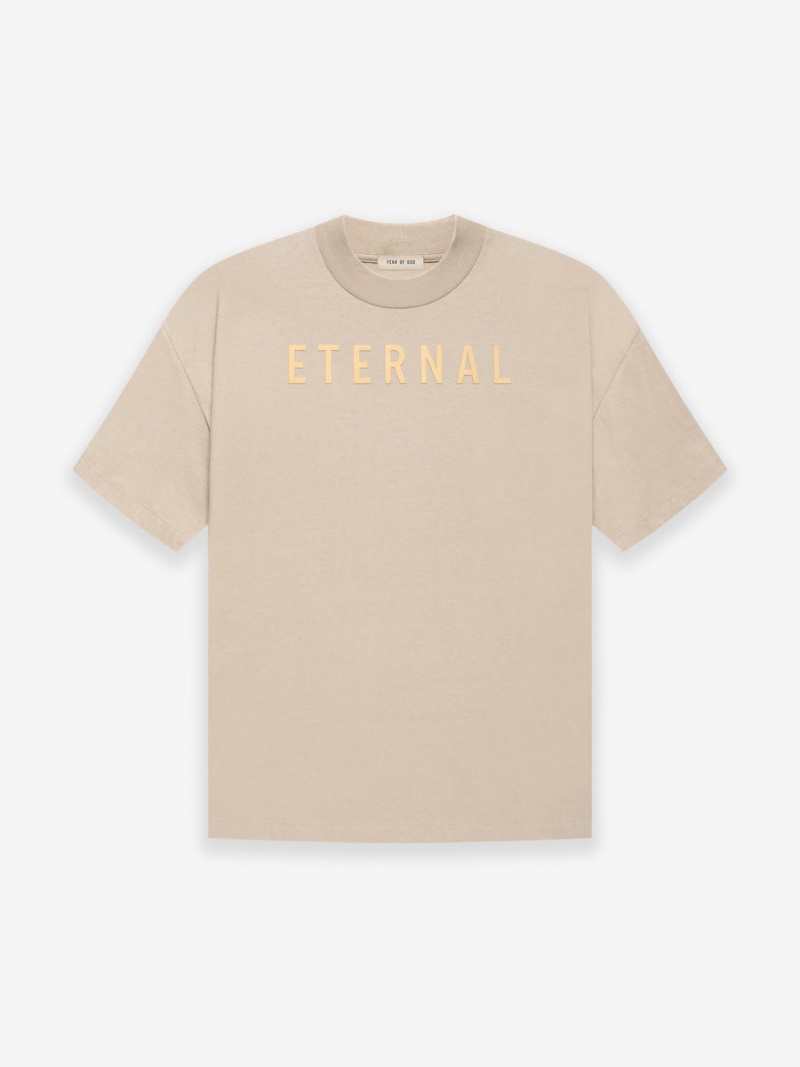 Fear Of God Cotone Ss T-shirt Beige | FOG-SN593354