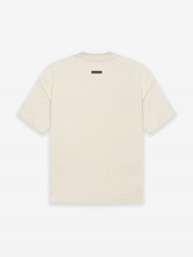 Fear Of God Cotone Ss T-shirt Beige | FOG-SN593356