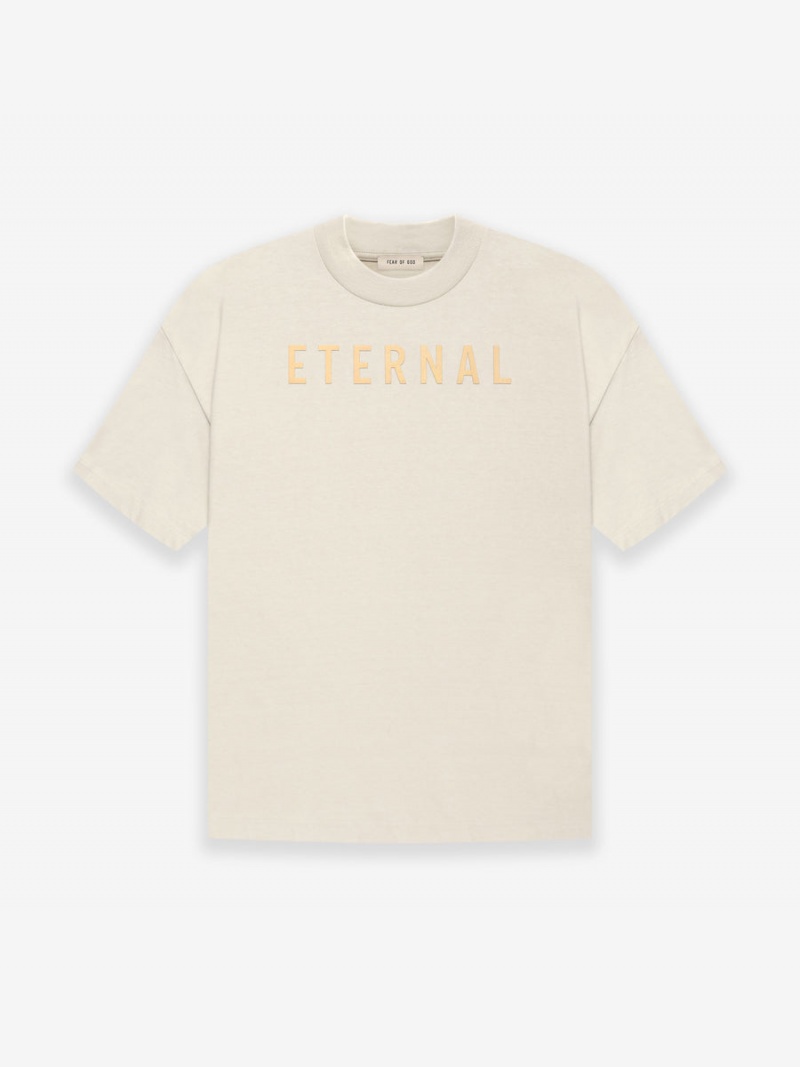 Fear Of God Cotone Ss T-shirt Beige | FOG-SN593356