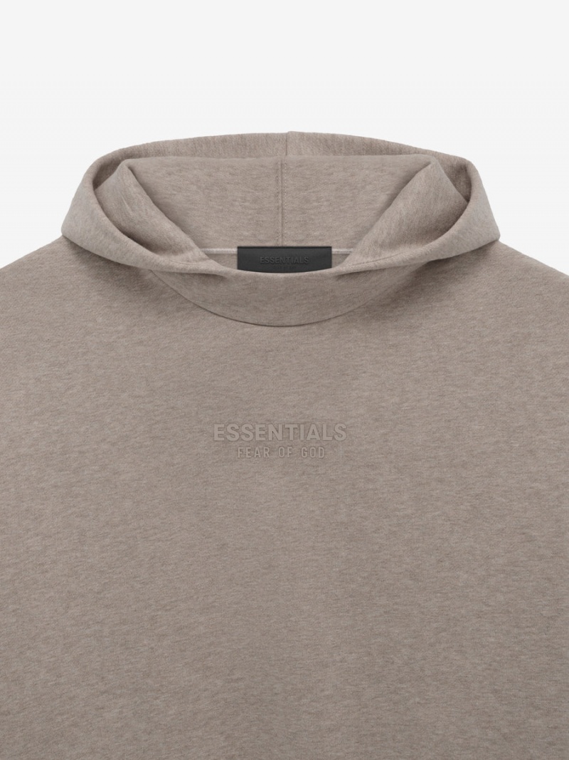 Fear Of God Essentials Hoodie Khaki | FOG-SN593561