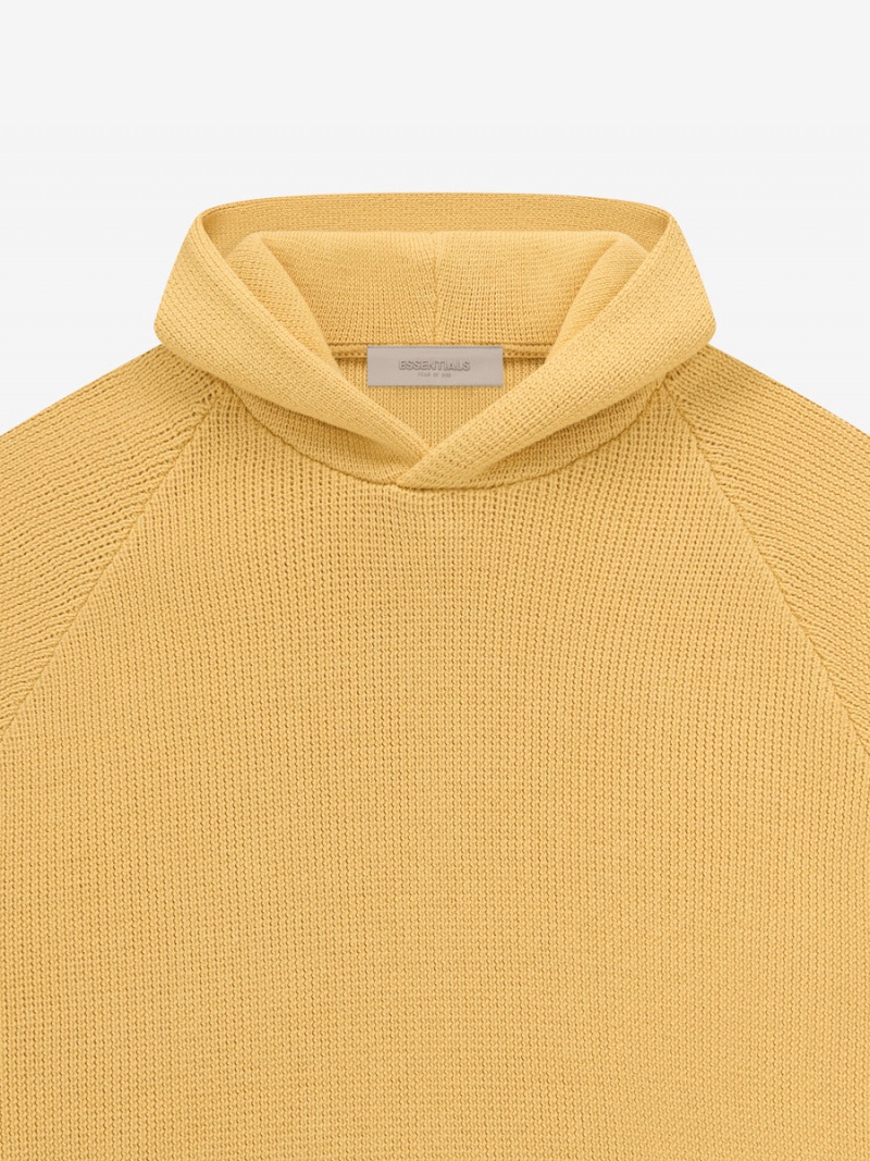 Fear Of God Essentials Knit Hoodie Gialle | FOG-SN593752