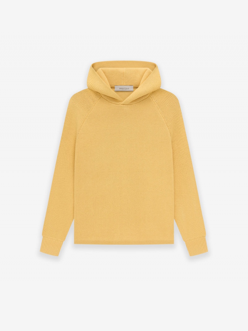 Fear Of God Essentials Knit Hoodie Gialle | FOG-SN593752