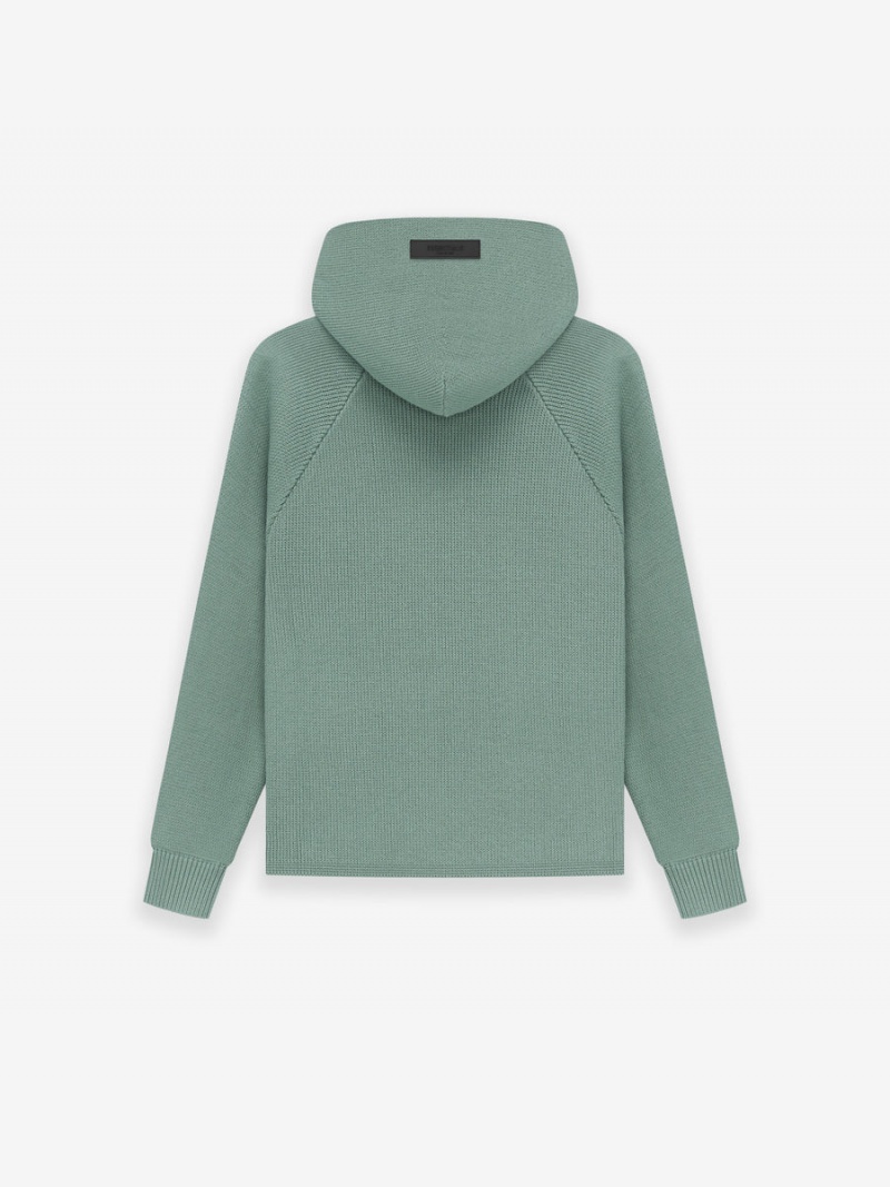 Fear Of God Essentials Knit Hoodie Verdi | FOG-SN593765