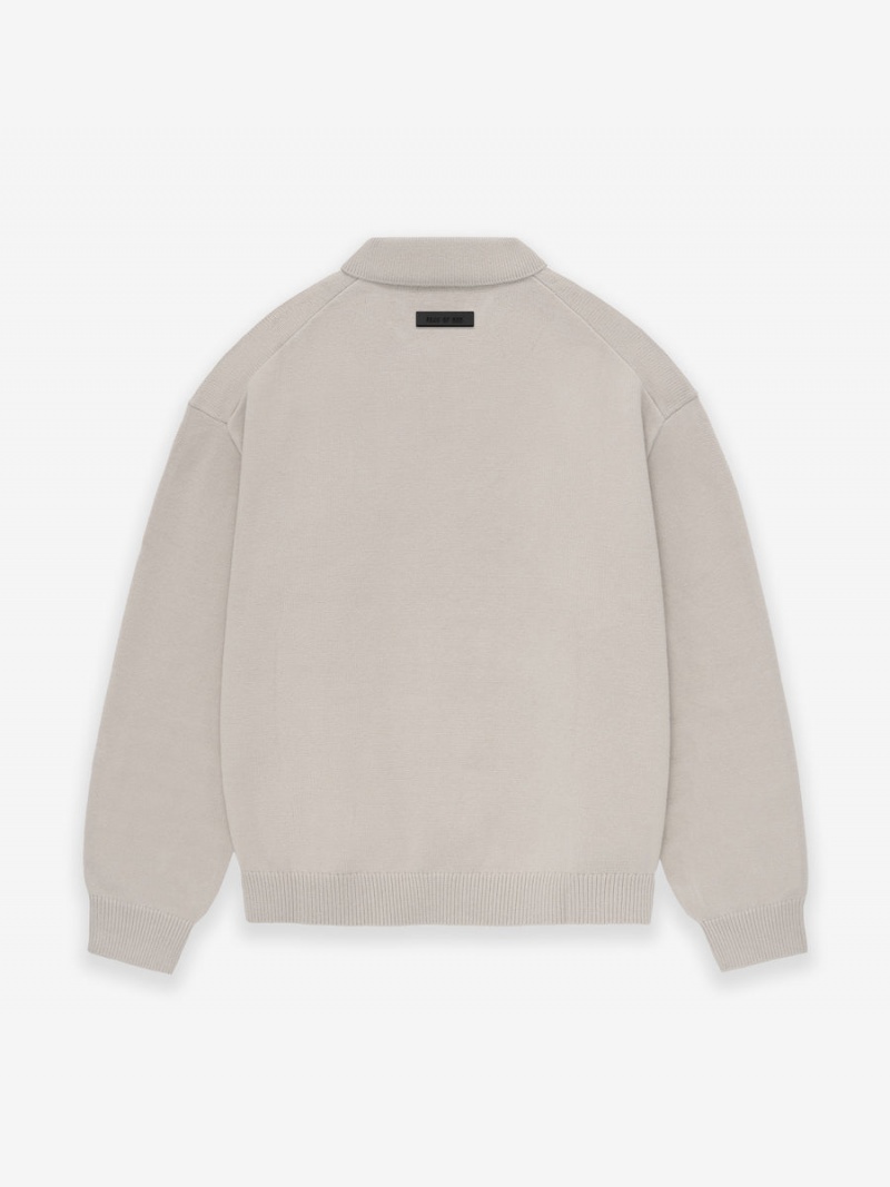 Fear Of God Essentials Knit Polo Argento | FOG-SN593565