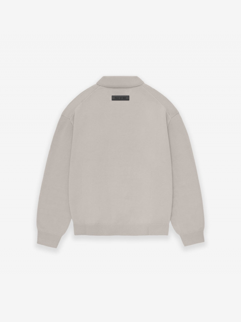 Fear Of God Essentials Knit Polo Argento | FOG-SN593815