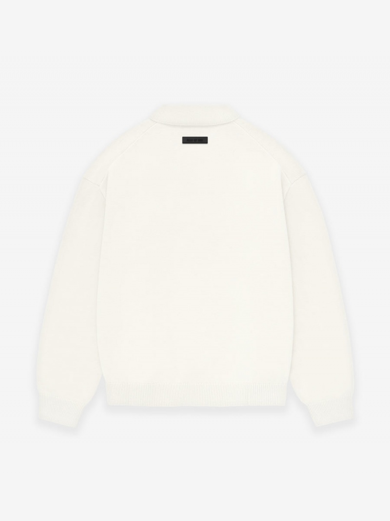 Fear Of God Essentials Knit Polo Bianche | FOG-SN593568