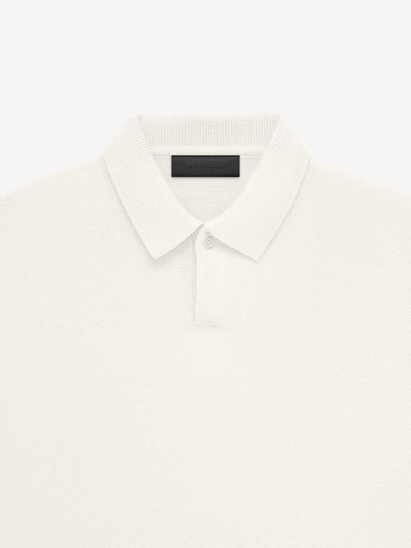 Fear Of God Essentials Knit Polo Bianche | FOG-SN593568