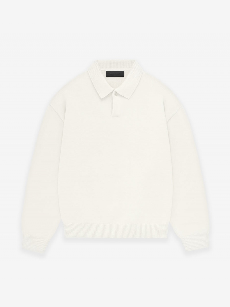 Fear Of God Essentials Knit Polo Bianche | FOG-SN593568