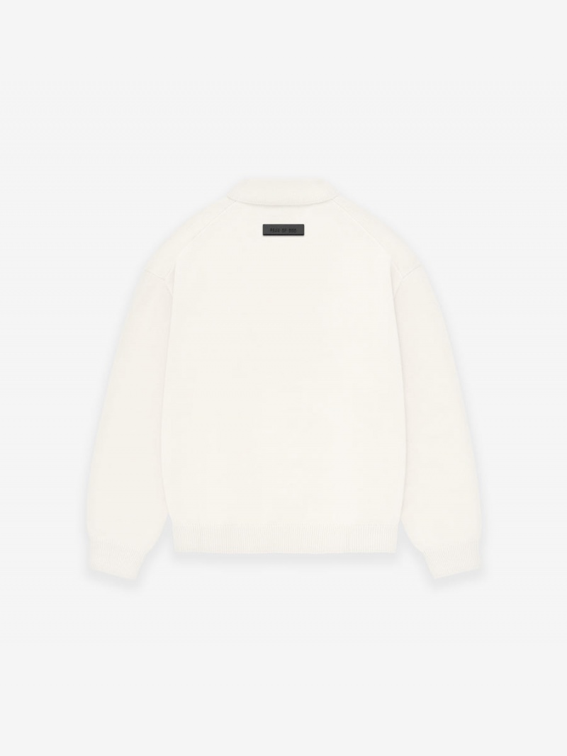 Fear Of God Essentials Knit Polo Bianche | FOG-SN593818