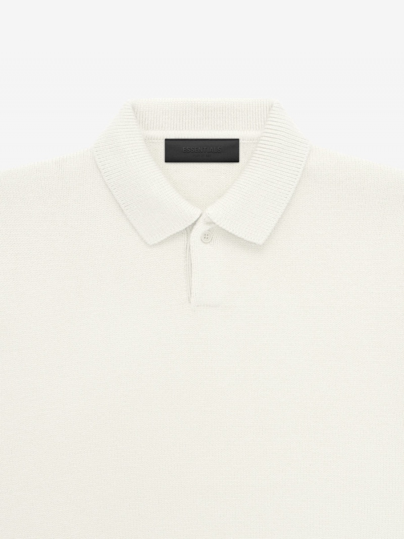 Fear Of God Essentials Knit Polo Bianche | FOG-SN593818