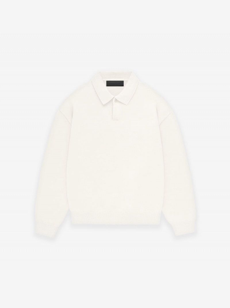 Fear Of God Essentials Knit Polo Bianche | FOG-SN593818