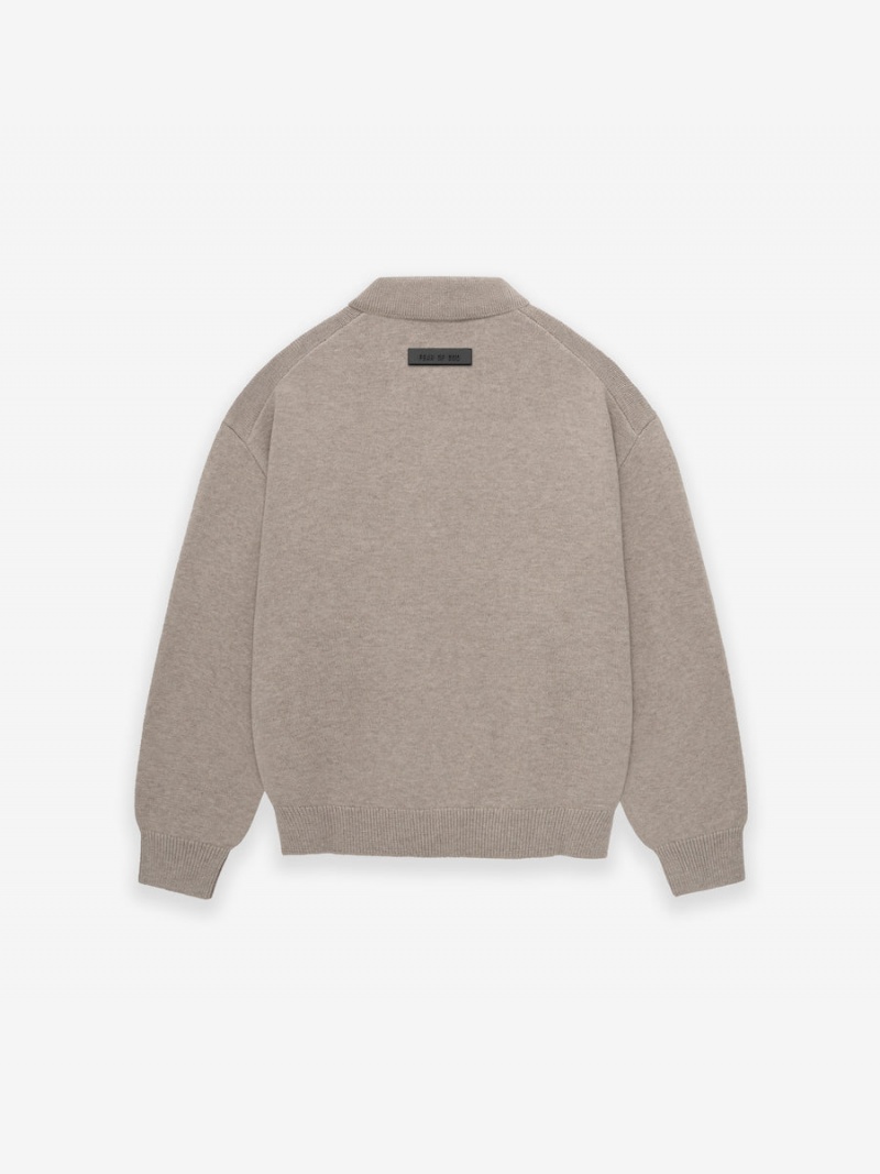 Fear Of God Essentials Knit Polo Khaki | FOG-SN593809