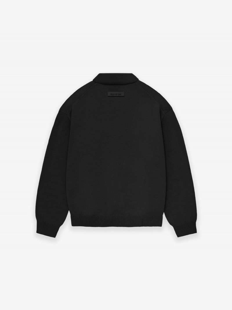 Fear Of God Essentials Knit Polo Nere | FOG-SN593812