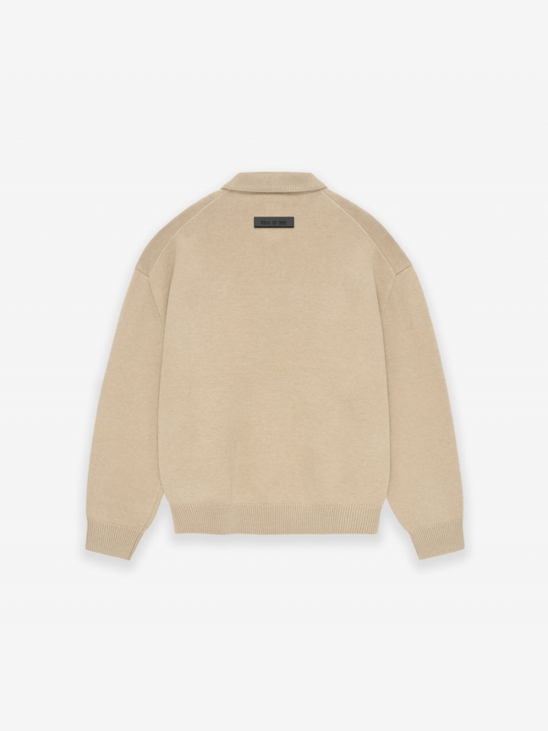 Fear Of God Essentials Knit Polo Oro | FOG-SN593806