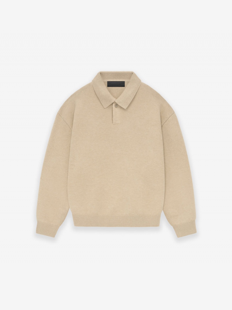 Fear Of God Essentials Knit Polo Oro | FOG-SN593806