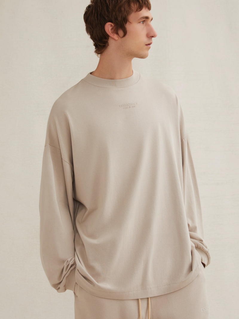 Fear Of God Essentials Ls Tee Argento | FOG-SN593546