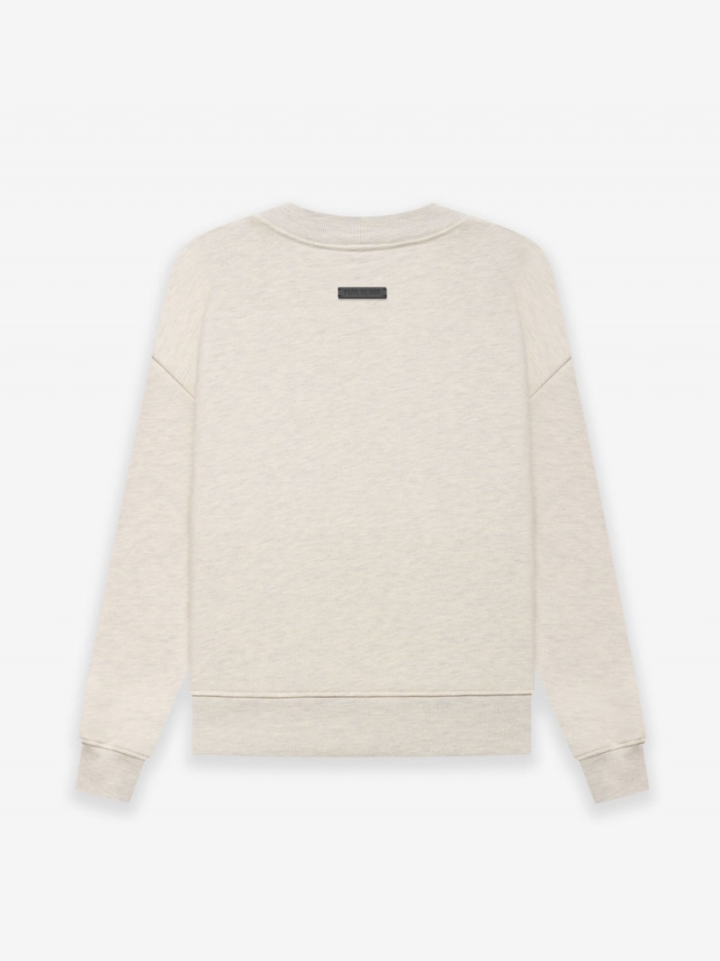 Fear Of God Fleece Crewneck Beige | FOG-SN593346