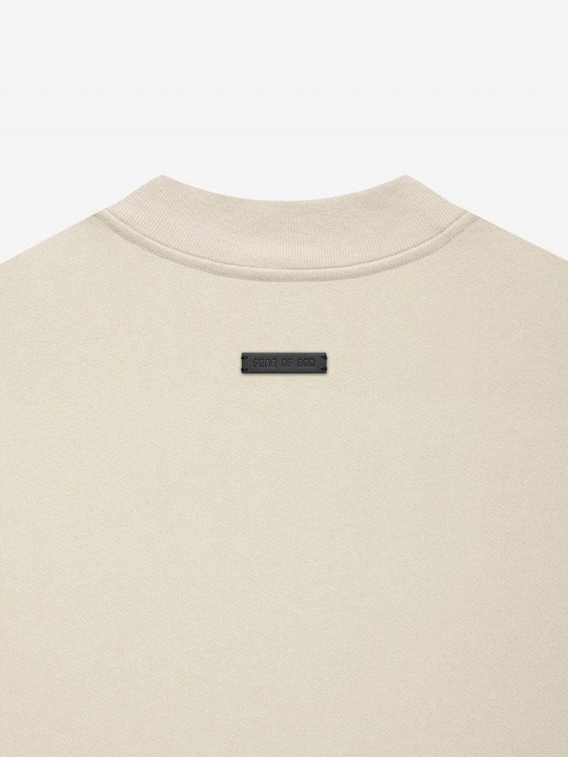 Fear Of God Fleece Crewneck Beige | FOG-SN593355