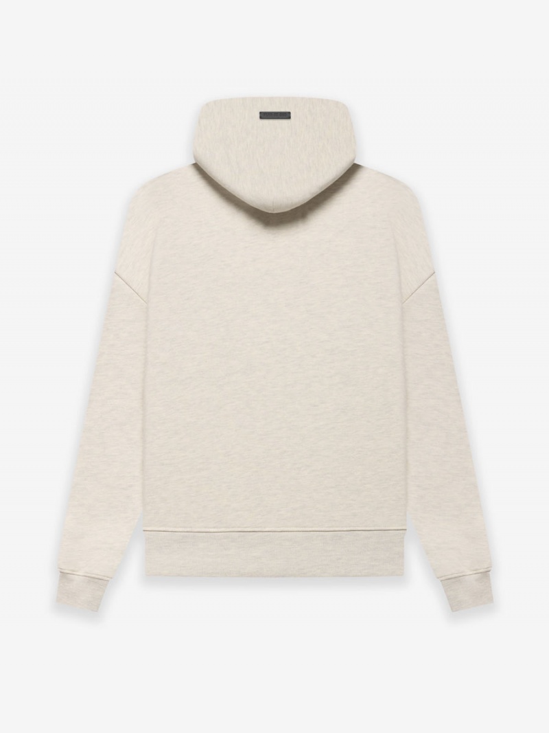 Fear Of God Fleece Zip Hoodie Beige | FOG-SN593342